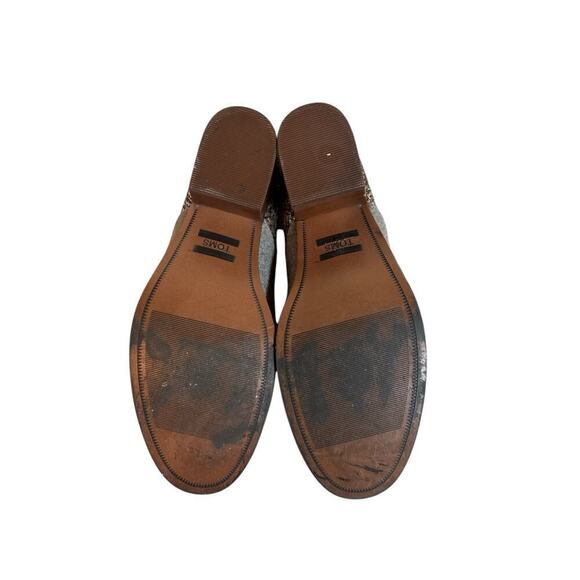 TOMS Women's Leila Metallic Felt Ankle Zip Heeled Booties Size 8.5W Gray Black - Picture 7 of 7